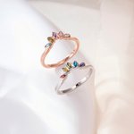 Personalisierte Marquise Birthstone Ring Zierliche Schmuck Geburtstag Valentinstag Jahrestag Geschenk für Frauen