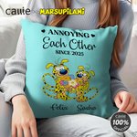 Personalized You & Me Long-Tailed Marsupilami Pillow Cover with Name Anniversary Valentine's Day Gift for Couple Husband Wife | Callie × Marsupilami®