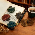 Personalised Engraved Birth Flower Leather Bookmark Clip with Name and Pen Holder Daily Use Office Birthday Gift for Family Friend Bookworm