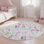 Personalisierte rosa Fantasie Einhorn Rakete Dinosaurier Matte mit Anfangsbuchstaben und Name Raumdekoration Geburtstag Weihnachten Geschenk für Kinder