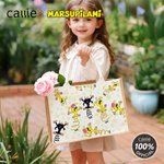 Personalized Cute Tail-Bouncing Marsupilami Large Jute Bag with Name Birthday Anniversary Christmas Gift for Kids | Callie × Marsupilami®