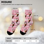 Calzini personalizzati con 1-3 foto del viso cappello di Natale divertenti e comodi regalo per coppie e famiglia