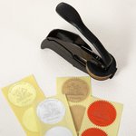 Personalised Birth Flower From The Library of Book Embosser Stamp Hand Held Embosser Set with Text and Name Birthday Gift for Book Lovers