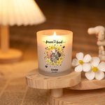 Personalisierte Kranz Pfote Haustier Foto LED Name Kerze Glas mit Text Datum und hölzernen Deckel Memorial Kondolenz Sympathie Haustier Verlust Geschenk für Tierbesitzer