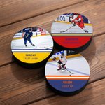 Personlig ishockeypuck med text och foto perfekt för träning födelsedagspresent lagminnen för hockeyfans och spelare