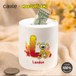 Personalized Long-Tailed Leopard Marsupilami Ceramic Money Box Piggy Bank with Name Home Decor Birthday Gift for Kids | Callie × Marsupilami®