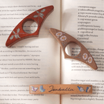 Personalized Butterfly Birth Flower Wooden Thumb Book Page Holder with Name Book Accessories Book Club Gift for Book Lovers Bookworms
