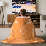 Personalized Baseball Basketball Ball Field Soft Hooded Blanket with Name Team Game Day Birthday Gift for Sports Lovers