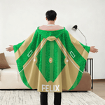 Personalized Baseball Basketball Ball Field Soft Hooded Blanket with Name Team Game Day Birthday Gift for Sports Lovers