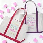 Mahjong Design Multicolore Sac en toile avec Nom Mahjong Club Cadeau d'anniversaire pour Famille Ami Joueur de Mahjong