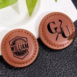 Personalized Golf Silhouette Monogram PU Leather Magnetic Golf Ball Marker with Initial and Name Club Birthday Father's Day Gift for Golf Lovers