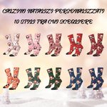 Calzini personalizzati con 1-3 foto del viso cappello di Natale divertenti e comodi regalo per coppie e famiglia