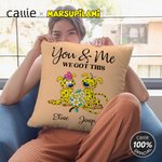 Personalized You & Me Long-Tailed Marsupilami Pillow Cover with Name Anniversary Valentine's Day Gift for Couple Husband Wife | Callie × Marsupilami®