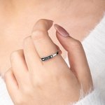 Gepersonaliseerde gegraveerde Hart Angel Wings Paw Print Sterling zilveren ring met naam Memorial verlies van huisdier Gift voor dierenliefhebbers