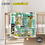 Personalised Cute Long-Tailed Marsupilami Soft Throw Name Blanket Home Decor Birthday Gift for Kids | Callie × Marsupilami®