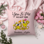 Personalized You & Me Long-Tailed Marsupilami Pillow Cover with Name Anniversary Valentine's Day Gift for Couple Husband Wife | Callie × Marsupilami®