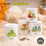 Personalized Long-Tailed Leopard Marsupilami Ceramic Money Box Piggy Bank with Name Home Decor Birthday Gift for Kids | Callie × Marsupilami®