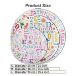 Personalisierte rosa Fantasie Einhorn Rakete Dinosaurier Matte mit Anfangsbuchstaben und Name Raumdekoration Geburtstag Weihnachten Geschenk für Kinder