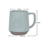 Personalisierte gravierte Line-Art-Porträt Keramiktasse 350 ml mit Foto und Namen Weihnachten Geburtstag Geschenk für Familie Freunde