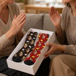 Personalised Birthday Party Theme Face Photo Soft Breathable Mid-Calf Socks with Age Birthday Anniversary Gift for Family Friends