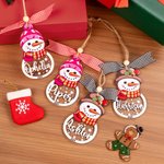 Personalisiertes Holz Ornament in Schneemann-Form mit Namen und Jahr Christbaumschmuck Weihnachten Geschenk für Familie Freunde Kinder