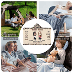 Personalised To My Badass Sister Leopard Print Cartoon Character Soft Hooded Blanket with Name Home Decor Birthday Christmas Gift for Besties