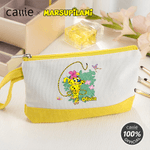 Gepersonaliseerde Yellow-Spotted Leopard Marsupilami Canvas Cosmetic Bag met Naam en Patroon Verjaardagscadeau voor Vrouwen | Callie × Marsupilami®