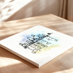 Personalized Silhouette 1-6 Line Dogs Cats Frameless Painting with Name Birthday Anniversary Gift for Pet Owners