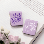 Personalised Multicolour Butterfly Initial Reading Magnetic PU Leather Bookmark Clip Birthday Gift for Book Lovers Teachers Students