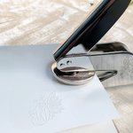 Personalised Butterfly Initial Book Embosser Stamp Hand Held Embosser Birthday Gift for Book Lovers