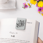 Personalised Multicolour Butterfly Initial Reading Magnetic PU Leather Bookmark Clip Birthday Gift for Book Lovers Teachers Students