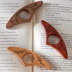 Personalized Birth Flower Wooden Thumb Book Page Holder with Engraved Name Book Accessories Birthday Gift for Book Lovers Bookworms