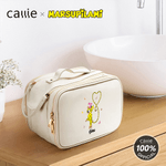 Personalized Cute Long-Tailed Leopard Marsupilami Large PU Leather Makeup Bag with Makeup Brush Holder Birthday Gift for Women | Callie × Marsupilami®