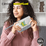 Gepersonaliseerde Yellow-Spotted Leopard Marsupilami Canvas Cosmetic Bag met Naam en Patroon Verjaardagscadeau voor Vrouwen | Callie × Marsupilami®