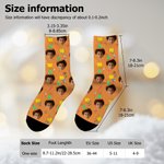 Personalised Birthday Party Theme Face Photo Soft Breathable Mid-Calf Socks with Age Birthday Anniversary Gift for Family Friends