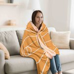 Personalized Baseball Basketball Ball Field Soft Hooded Blanket with Name Team Game Day Birthday Gift for Sports Lovers