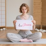 Asciugamano sportivo personalizzato in 100% cotone con nome ricamato multicolore e portatile regalo per amanti del fitness e palestra