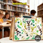 Personalized Cute Tail-Bouncing Marsupilami Large Jute Bag with Name Birthday Anniversary Christmas Gift for Kids | Callie × Marsupilami®