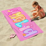 Personalisierte niedlichen hellen Namen schnell trocknen weich überdimensioniert Strand Handtuch Strand Party Geburtstag Geschenk für Kinder Frauen
