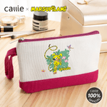 Gepersonaliseerde Yellow-Spotted Leopard Marsupilami Canvas Cosmetic Bag met Naam en Patroon Verjaardagscadeau voor Vrouwen | Callie × Marsupilami®