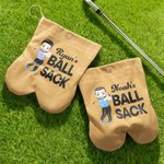 Personalized Cartoon Character Flannel Golf Ball Bag Sack Golf Accessories Funny Birthday Gift for Golfer Golf Player