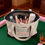 Mahjong Design Multicolore Sac en toile avec Nom Mahjong Club Cadeau d'anniversaire pour Famille Ami Joueur de Mahjong