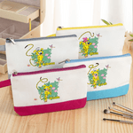 Gepersonaliseerde Yellow-Spotted Leopard Marsupilami Canvas Cosmetic Bag met Naam en Patroon Verjaardagscadeau voor Vrouwen | Callie × Marsupilami®