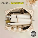 Personalized Cartoon Cute Marsupilami Checkerboard Makeup Bag with Name Travel Essential Birthday Gift for Women | Callie × Marsupilami®