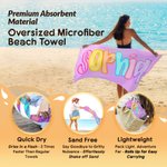 Personalisierte niedlichen hellen Namen schnell trocknen weich überdimensioniert Strand Handtuch Strand Party Geburtstag Geschenk für Kinder Frauen