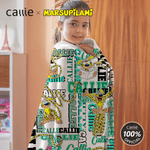 Personalised Cute Long-Tailed Marsupilami Soft Throw Name Blanket Home Decor Birthday Gift for Kids | Callie × Marsupilami®