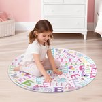 Personalisierte rosa Fantasie Einhorn Rakete Dinosaurier Matte mit Anfangsbuchstaben und Name Raumdekoration Geburtstag Weihnachten Geschenk für Kinder