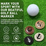 Personalized Golf Silhouette Monogram PU Leather Magnetic Golf Ball Marker with Initial and Name Club Birthday Father's Day Gift for Golf Lovers
