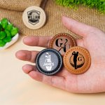Personalized Golf Silhouette Monogram PU Leather Magnetic Golf Ball Marker with Initial and Name Club Birthday Father's Day Gift for Golf Lovers