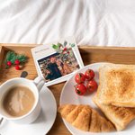 Personalised Red Berries Wreath Memory Photo Square Ceramic Coaster with Text Home Decor Christmas Gift for Friends Family